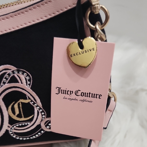 🔹Host Pick 🔹Juicy Couture Exclusive Liquorice/pink  Lovers Club Bag Wallet Set - Picture 4 of 14